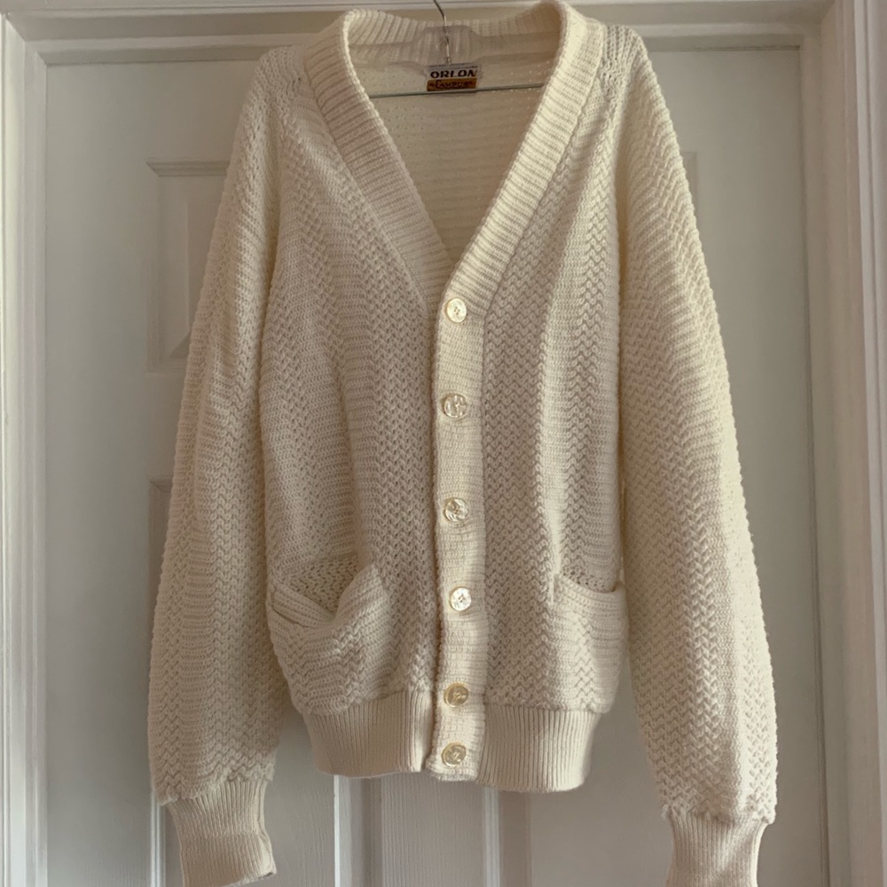 VTG Cream Cardigan - Picture 2 of 4